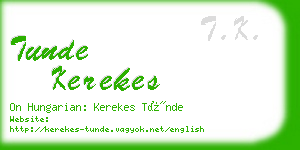 tunde kerekes business card